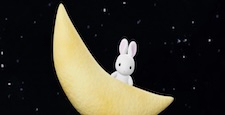 The moon and the swaying white rabbit