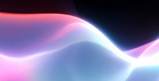 Abstract loop video background with smooth flowing waves in pastel colors. The design features soft gradients and a dark backdrop, creating a calming visual effect.