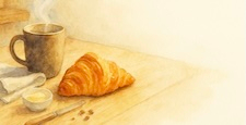 朝のプレミアムブレックファスト — Premium Morning Breakfast(水彩)