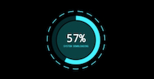 Futuristic UI Loading Circle Animation - System Downloading